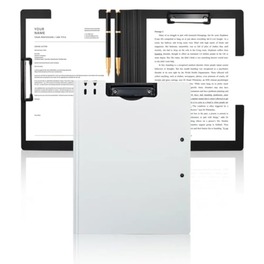 Clipboard Folder A4 File Cover Clipboards with Double Metal Clips, Plastic Foldable Binder Clipboard with Pen Holder for Office
Clipboard Folder A4 File Cover Clipboards with Double Metal Clips, Plastic Foldable Binder Clipboard with Pen Holder for Office
