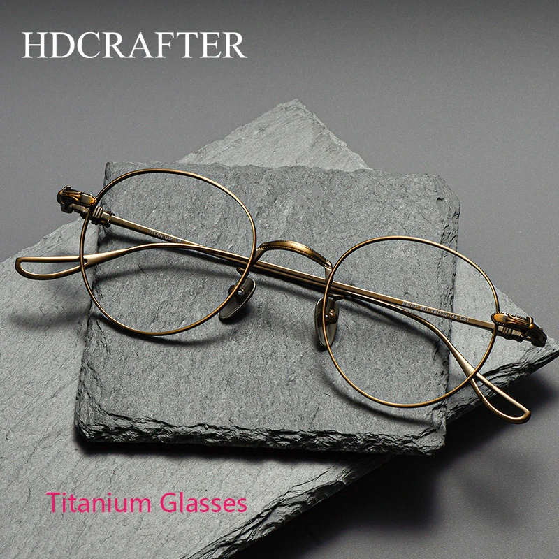 HDCRAFTER Round Glasses Men Women Pure Titanium Luxury Eyeglasses Frames Optical Prescription Eyewear oculos de grau masculino
HDCRAFTER Round Glasses Men Women Pure Titanium Luxury Eyeglasses Frames Optical Prescription Eyewear oculos de grau masculino