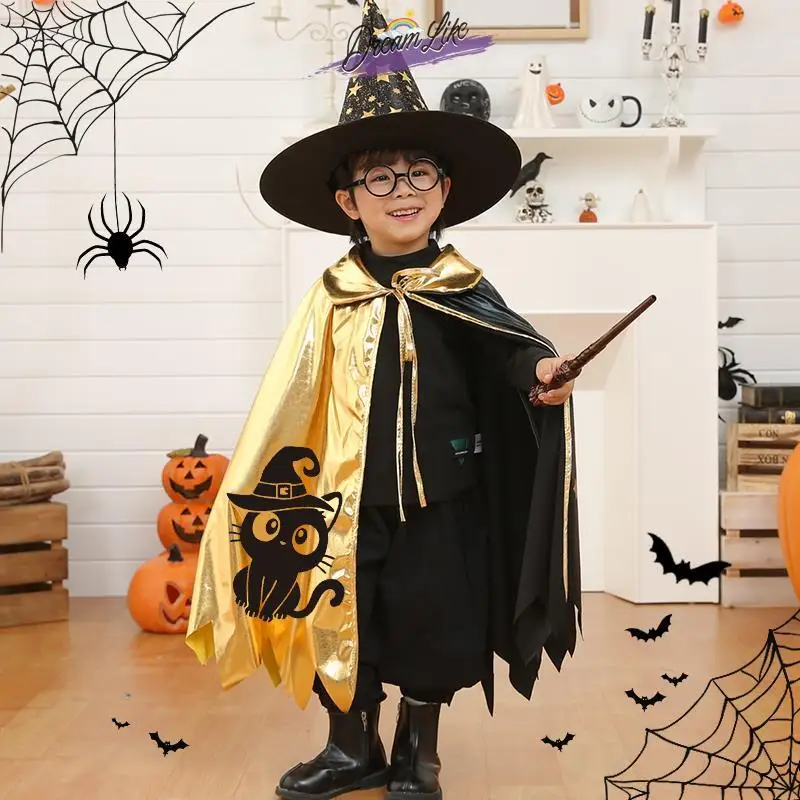 Halloween Children's Costume Boy's Robe Cloak Performance Witch Dress up Material Kindergarten Cosplay Women's Clothing
Halloween Children's Costume Boy's Robe Cloak Performance Witch Dress up Material Kindergarten Cosplay Women's Clothing