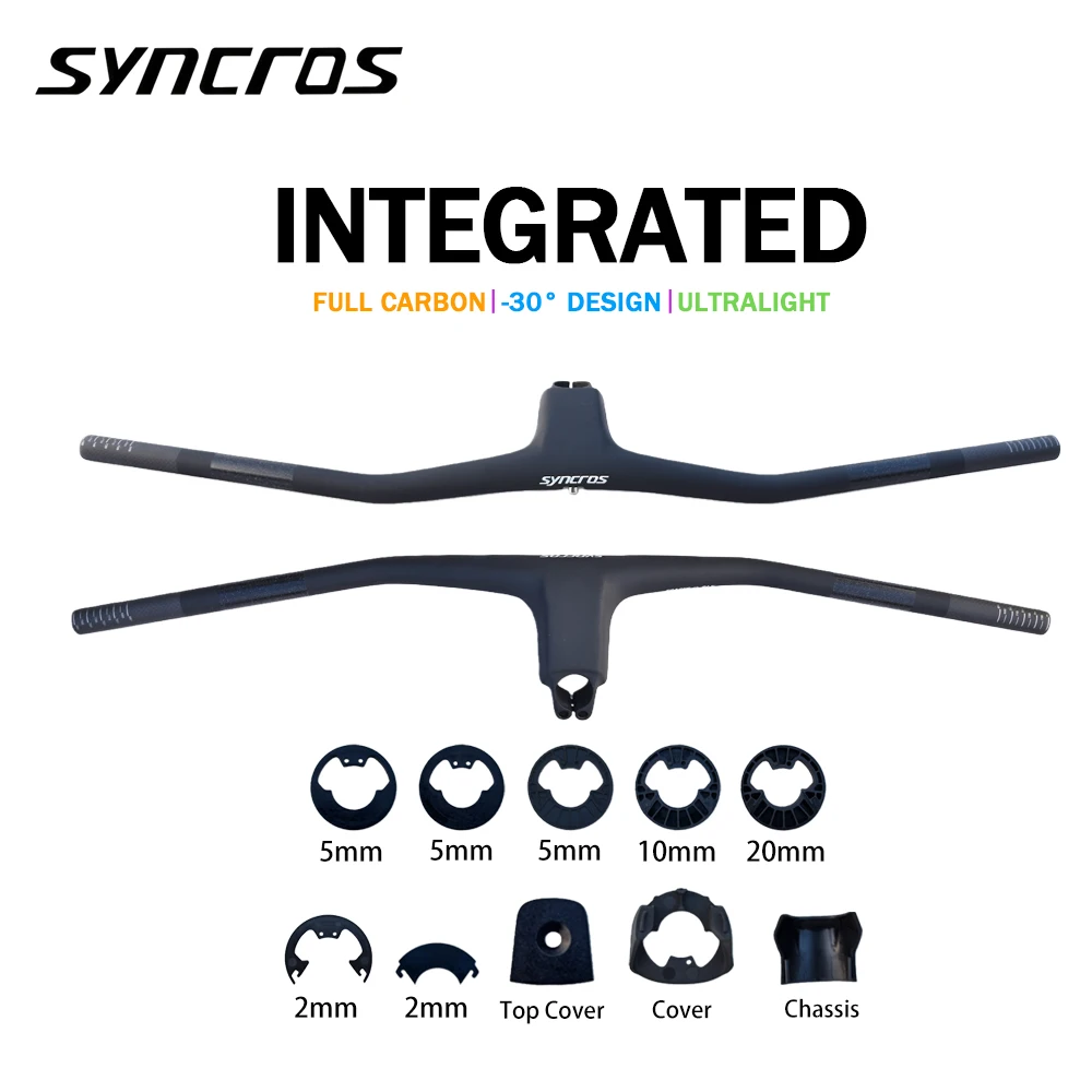 Syncros Full Carbon Fiber Matte Black MTB Handlebar Integrated 700-800mm -30° 60-100mm Rise Color-Changing Laser Logo
Syncros Full Carbon Fiber Matte Black MTB Handlebar Integrated 700-800mm -30° 60-100mm Rise Color-Changing Laser Logo