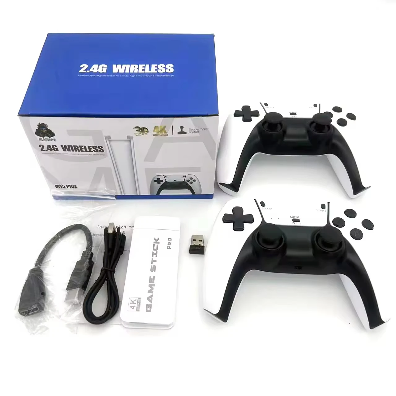 Portable M15 TV Video Game Console 2.4G Wireless Controller Gaming Stick 4K 20000 Games 64GB Retro Games
Portable M15 TV Video Game Console 2.4G Wireless Controller Gaming Stick 4K 20000 Games 64GB Retro Games