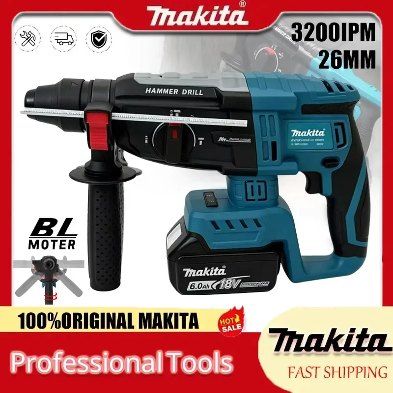 2026 Makita Brushless Electric Hammer 18V Lithium Battery 26MM Cordless Hammer Wireless Drills For Makita 18v Power Tools
2026 Makita Brushless Electric Hammer 18V Lithium Battery 26MM Cordless Hammer Wireless Drills For Makita 18v Power Tools