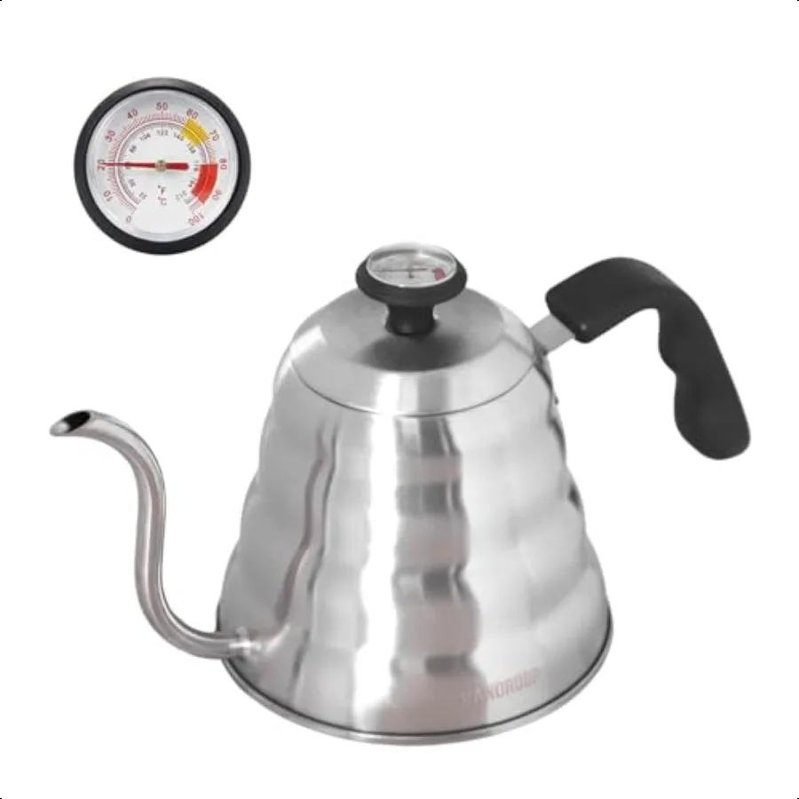 Coffee Kettle with Thermometer Premium Stainl Steel Gooseneck Kettle Pour Over Coffee Kettle Stove Adaptable Tea Kettle for Cam
Coffee Kettle with Thermometer Premium Stainl Steel Gooseneck Kettle Pour Over Coffee Kettle Stove Adaptable Tea Kettle for Cam