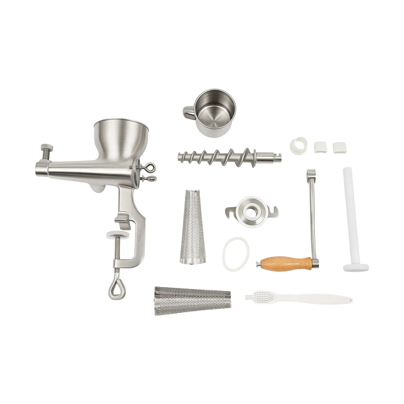 Manual Juice Squeezer Stainless Steel Hand Press Fruit&Vegetable Squeezer Mirror Polished C-Shape Clamp for Wheatgrass, Celery & Orange Juice
Manual Juice Squeezer Stainless Steel Hand Press Fruit&Vegetable Squeezer Mirror Polished C-Shape Clamp for Wheatgrass, Celery & Orange Juice