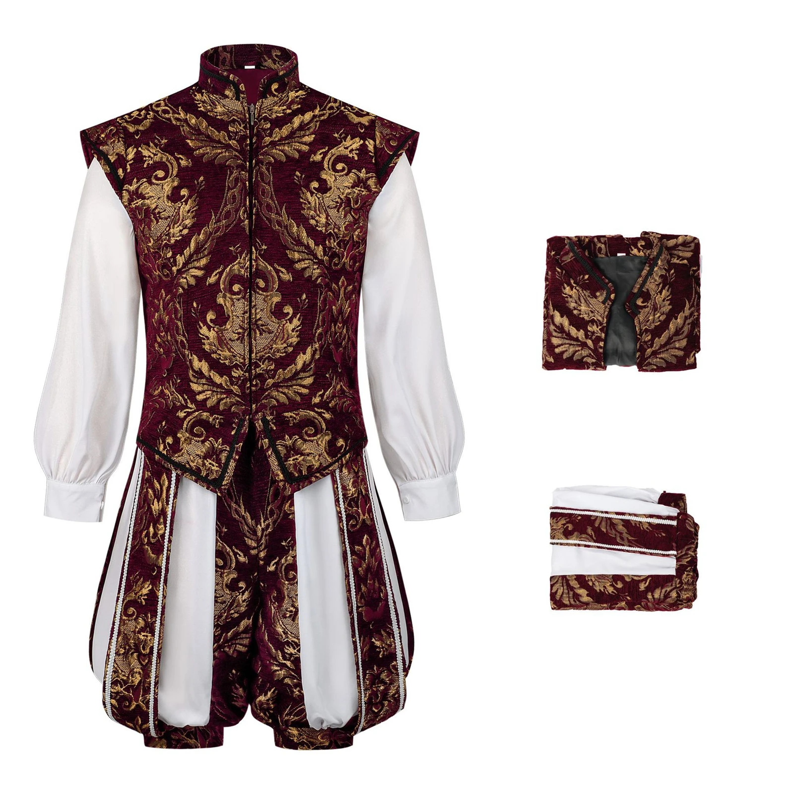 Tudor Elizabethan King Costume 15th Century Prince Uniform Cosplay Victorian Colonial Pirate Vest Renaissance Nobleman Outfit
Tudor Elizabethan King Costume 15th Century Prince Uniform Cosplay Victorian Colonial Pirate Vest Renaissance Nobleman Outfit