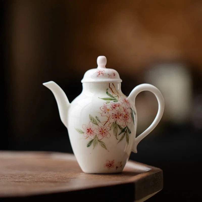 130ml Pure Hand-painted Peach Blossom Teapot Retro Tea Infuser Pot Tea Making Kettle With Ball Hole Tea Ceremony Decoration Gift
130ml Pure Hand-painted Peach Blossom Teapot Retro Tea Infuser Pot Tea Making Kettle With Ball Hole Tea Ceremony Decoration Gift