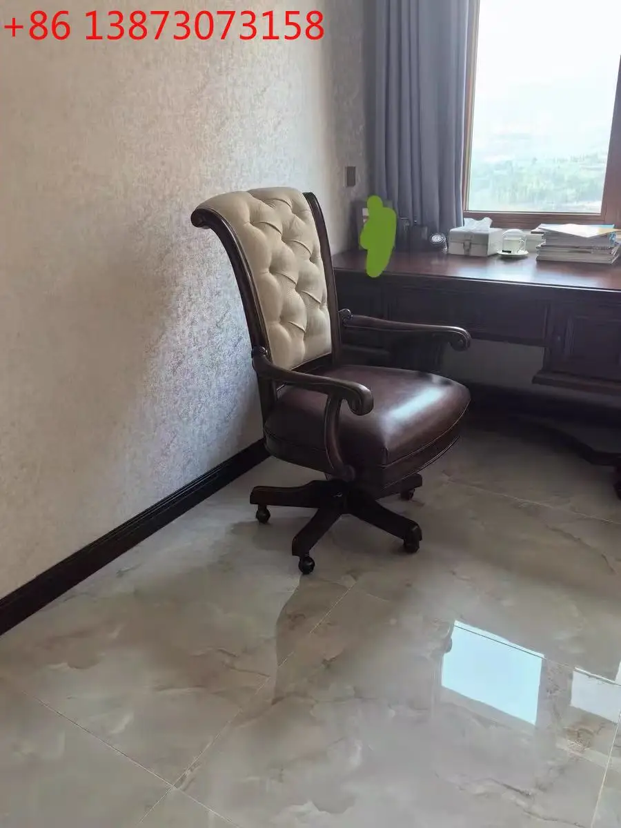 Антикварный масляный воск кожаный подъемный стул для учебы из цельного дерева, офисный вращающийся стул Villa Boss
Антикварный масляный воск кожаный подъемный стул для учебы из цельного дерева, офисный вращающийся стул Villa Boss