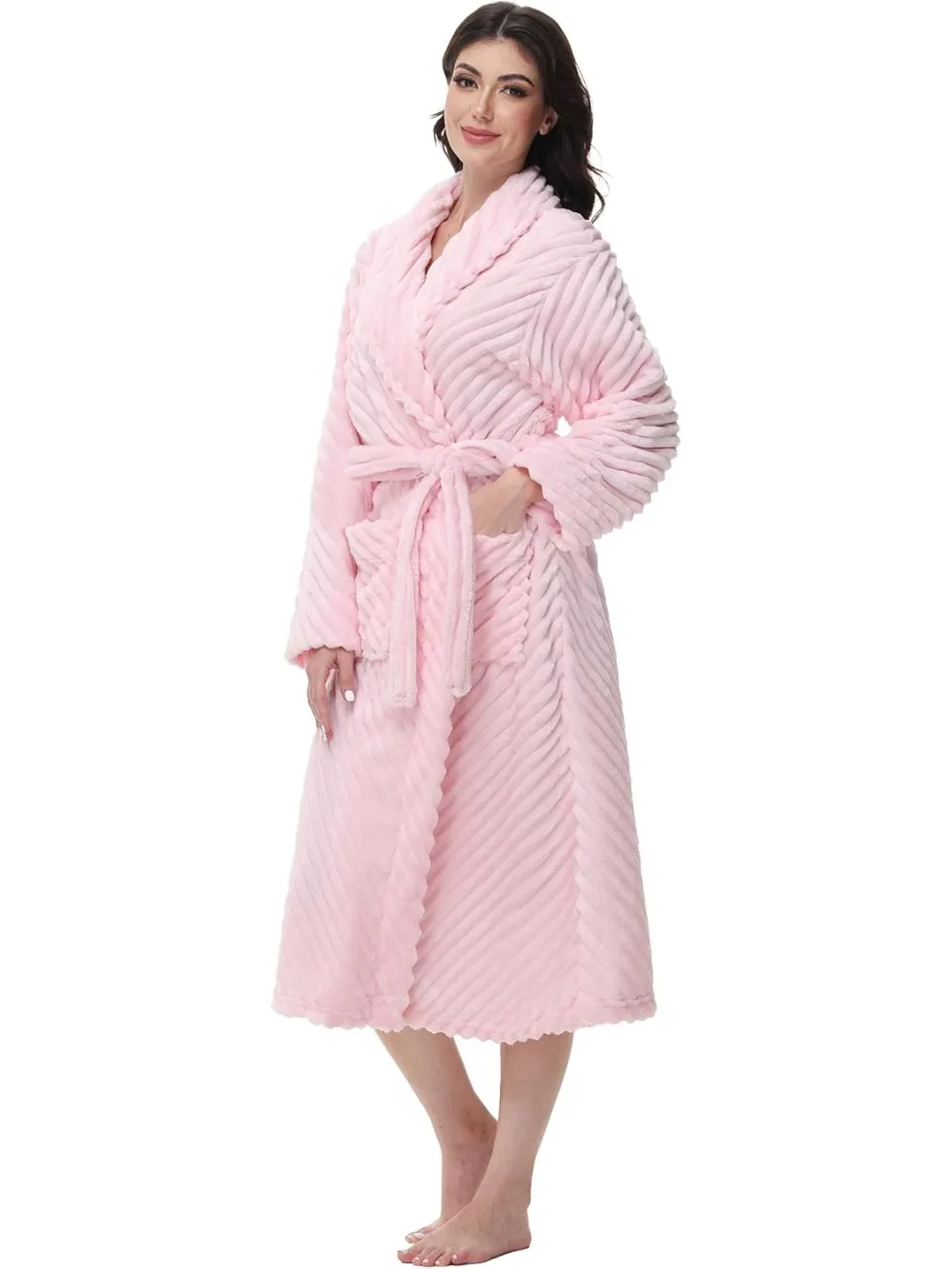 Супермягкий плюшевый женский длинный флисовый халат — уютный и удобный
Супермягкий плюшевый женский длинный флисовый халат — уютный и удобный