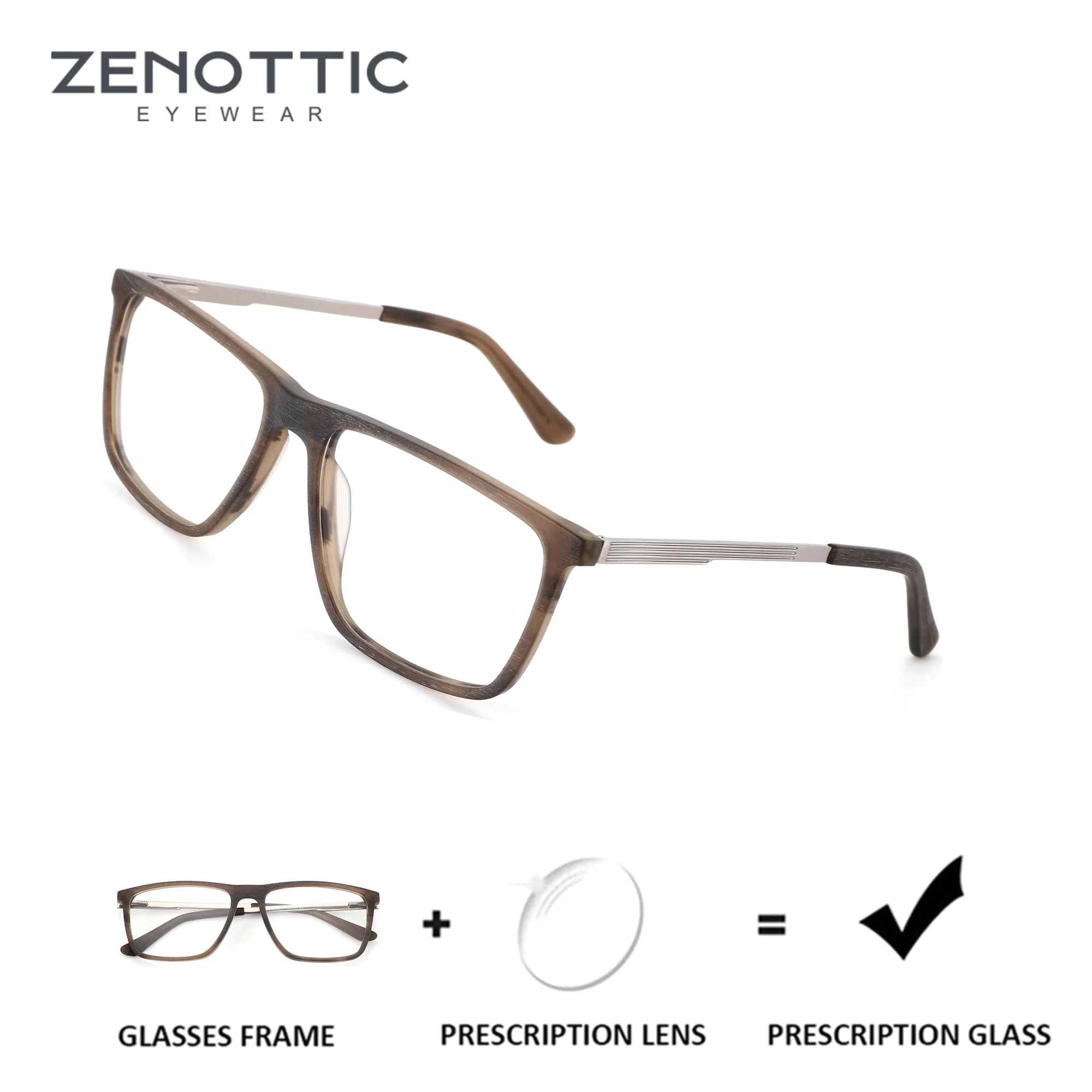ZENOTTIC (L Size) Retro Acetate Square Prescription Glasses For Men Progressive Optical Eyeglasses Myopia Custom Lenses
ZENOTTIC (L Size) Retro Acetate Square Prescription Glasses For Men Progressive Optical Eyeglasses Myopia Custom Lenses