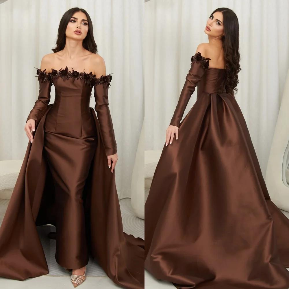 Customized Matching Intricate Handmade Flower Beading A-line Off-the-shoulder Long Dresses Bespoke Occasion Dresses Fashion
Customized Matching Intricate Handmade Flower Beading A-line Off-the-shoulder Long Dresses Bespoke Occasion Dresses Fashion