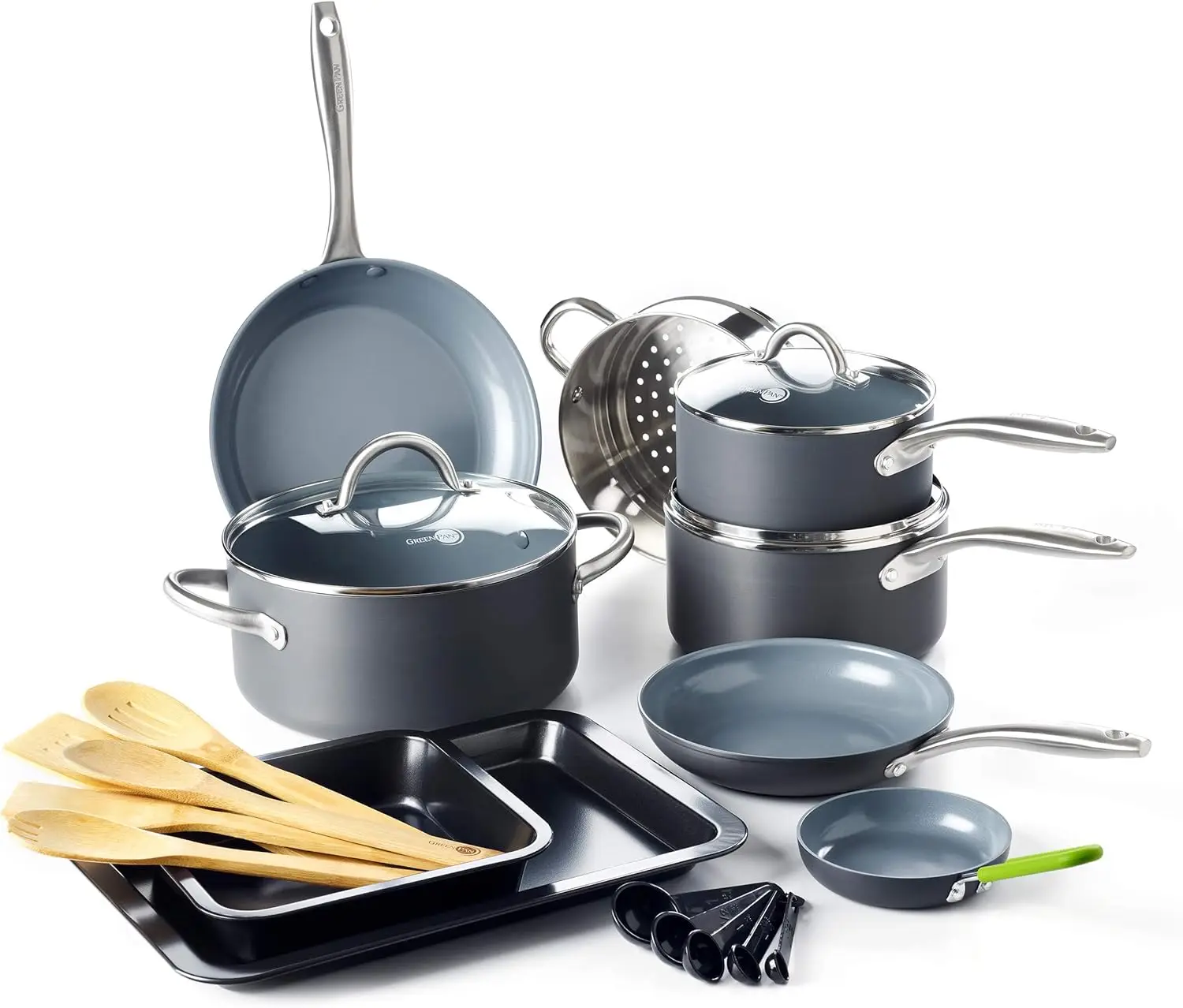 Lima Жесткая анодированная здоровая керамика с антипригарным покрытием, набор кастрюль и сковородок для выпечки, без PFAS, безопасная для духовки, серый
Lima Жесткая анодированная здоровая керамика с антипригарным покрытием, набор кастрюль и сковородок для выпечки, без PFAS, безопасная для духовки, серый