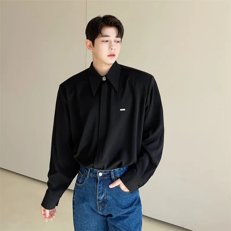 Trendy Men's Korean Version Loose Long Sleeved Casual Shirt Large Size Fashion Fashion Style Large Shoulder Pad Temperament Shir
Trendy Men's Korean Version Loose Long Sleeved Casual Shirt Large Size Fashion Fashion Style Large Shoulder Pad Temperament Shir