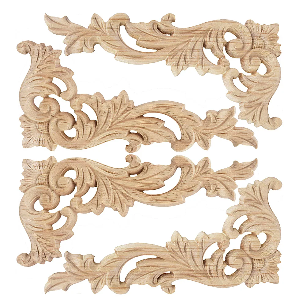 4PCS European Woodcarving Decal Corner Applique Frame Wall Door Home Furniture Decorative Figurines Wooden Miniatures 15/28/30cm
4PCS European Woodcarving Decal Corner Applique Frame Wall Door Home Furniture Decorative Figurines Wooden Miniatures 15/28/30cm