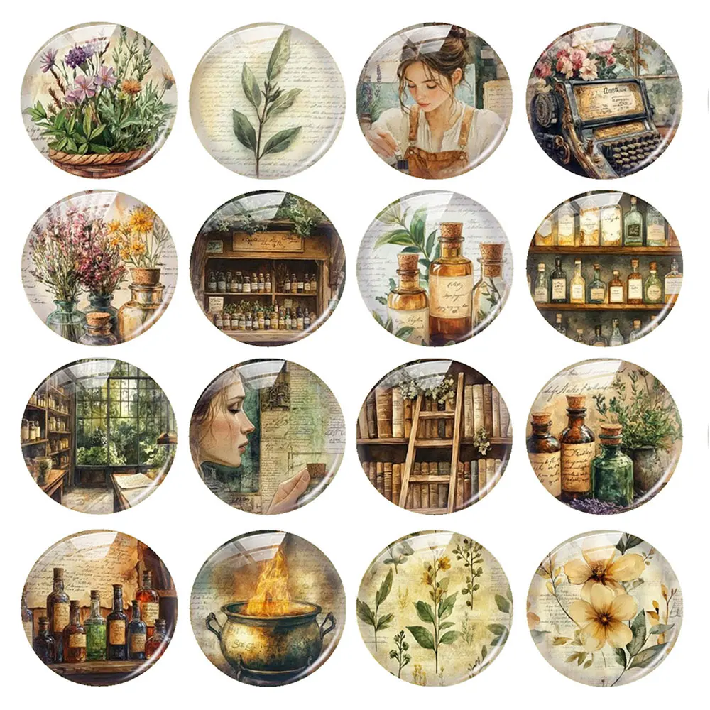 Random Mixed Round/Oval/Square Retro Herbal Apothecary Witch Photo Glass Cabochon Flatback Demo Cameo For Diy Jewelry Making
Random Mixed Round/Oval/Square Retro Herbal Apothecary Witch Photo Glass Cabochon Flatback Demo Cameo For Diy Jewelry Making