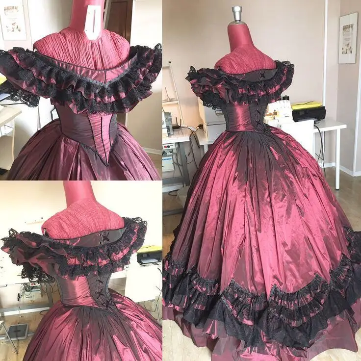 1860s Victorian Red Princess Sisi Off Shoulder Dress Vintage Victorian Gothic Vampire Ball Gown Princess Empress Evening Dress
1860s Victorian Red Princess Sisi Off Shoulder Dress Vintage Victorian Gothic Vampire Ball Gown Princess Empress Evening Dress