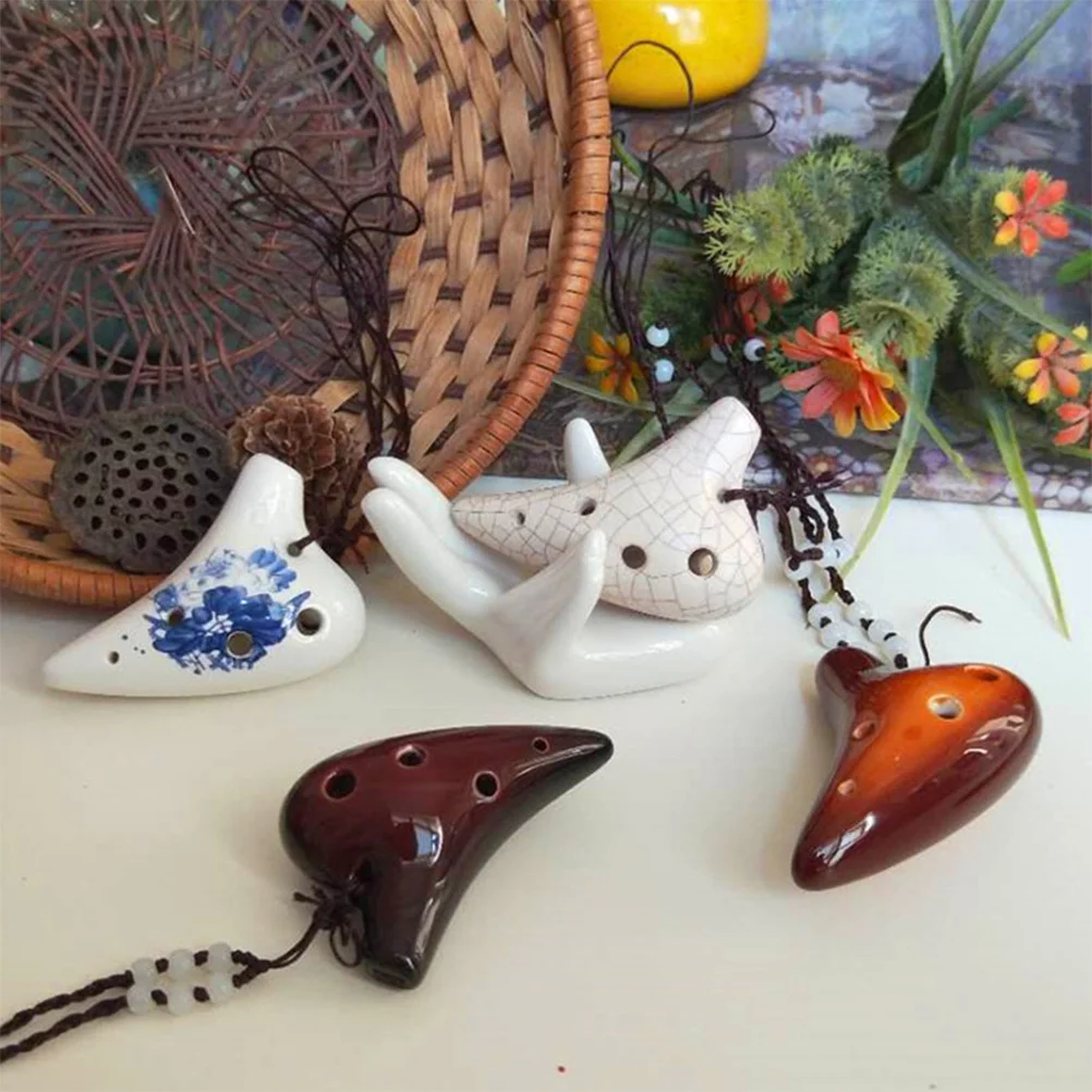 Small Ocarina Instrument 6 Holes Necklace Beginner Portable Porcelain
Small Ocarina Instrument 6 Holes Necklace Beginner Portable Porcelain