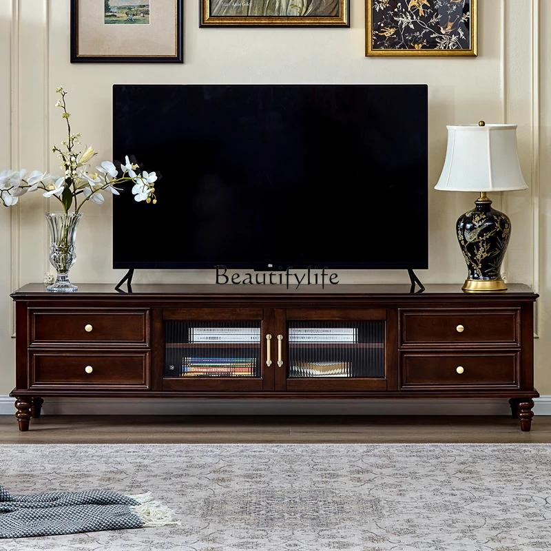 *American pure solid wood TV cabinet rural retro video cabinet living room furniture 
*American pure solid wood TV cabinet rural retro video cabinet living room furniture
