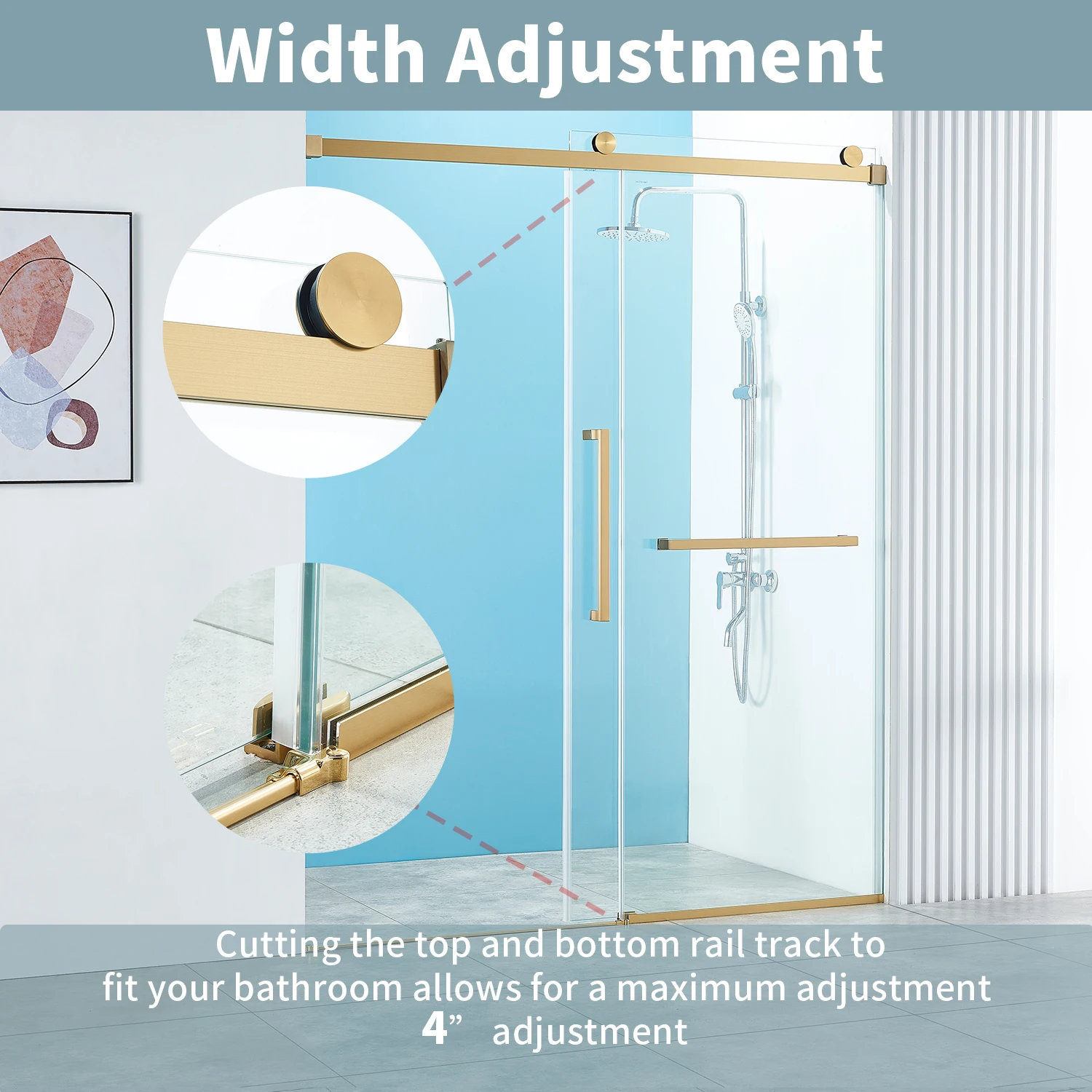 X01Modern Frameless Single Sliding Glass Shower Door 16/5 8mm Thick Tempered Glass with Stainless & Aluminium Frame for Hotels
X01Modern Frameless Single Sliding Glass Shower Door 16/5 8mm Thick Tempered Glass with Stainless & Aluminium Frame for Hotels
