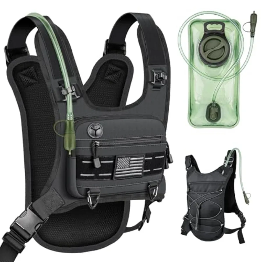 Running Vest with 2L Water Bladder, Lightweight Chest Pack Hydration Backpack with Gear Holder, Reflective Chest Rig for Men Wo
Running Vest with 2L Water Bladder, Lightweight Chest Pack Hydration Backpack with Gear Holder, Reflective Chest Rig for Men Wo