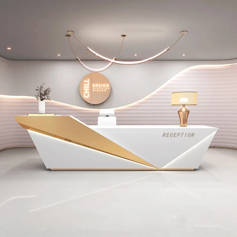 Company Reception Desk Simple Modern Beauty Salon Hotel Welcome Bar Clothing Store Cashier High-End Customization
Company Reception Desk Simple Modern Beauty Salon Hotel Welcome Bar Clothing Store Cashier High-End Customization
