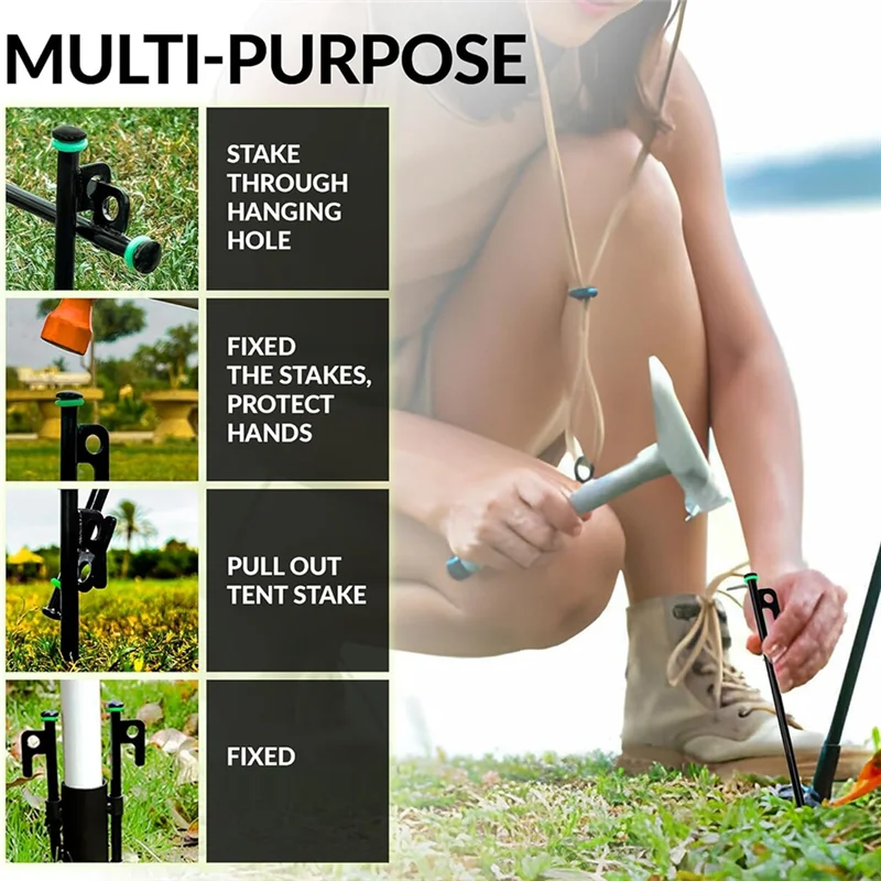Pack 8 Tent Stakes, 12-Inch Camping Stakes With Glow Ring For Enhanced Visibility, Durable Ground Stakes For Outdoor
Pack 8 Tent Stakes, 12-Inch Camping Stakes With Glow Ring For Enhanced Visibility, Durable Ground Stakes For Outdoor