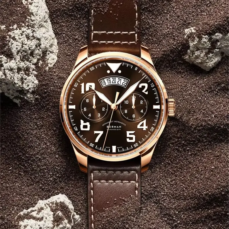 BORMAN Men Automatic Watch Vintage 42mm Mechanical Wristwatch Waterproof Luminous Sapphire Mirror Month Week Date Miyota 9122
BORMAN Men Automatic Watch Vintage 42mm Mechanical Wristwatch Waterproof Luminous Sapphire Mirror Month Week Date Miyota 9122