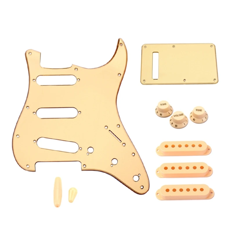 Guitar Single/Single/Single Coil Loaded Prewired Pickguard Back Plate with Knobs E56D
Guitar Single/Single/Single Coil Loaded Prewired Pickguard Back Plate with Knobs E56D