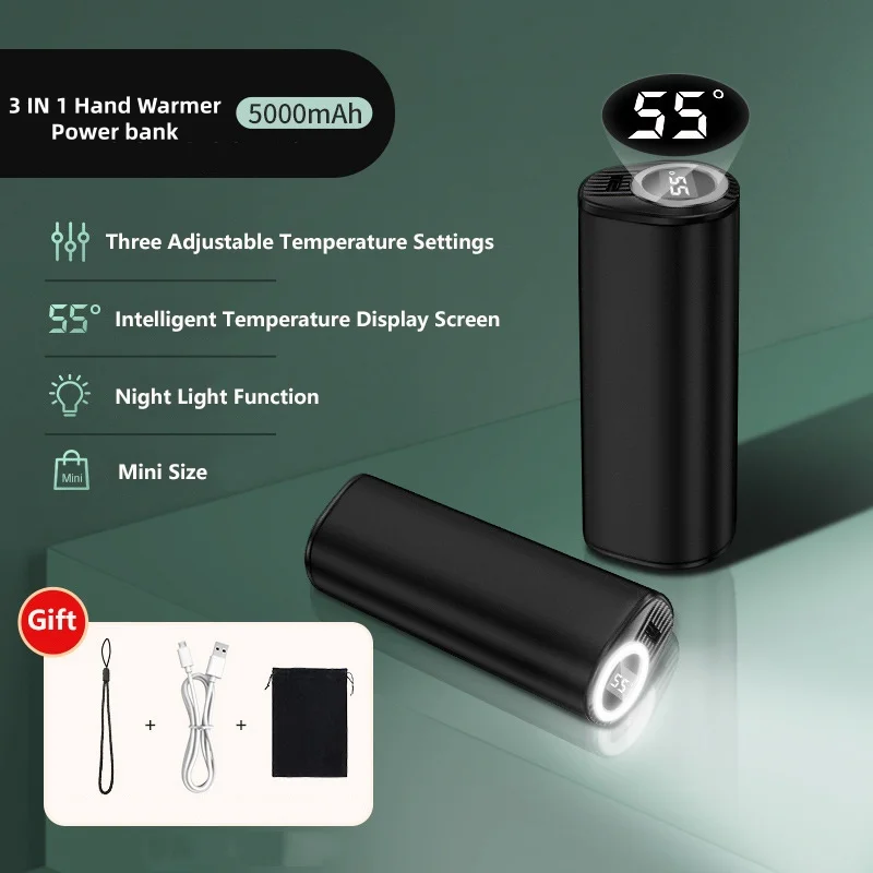 Мини-грелка для рук 3 в 1, портативное зарядное устройство с подсветкой USB Powerbank для iPhone 17, внешний аккумулятор Samsung Xiaomi
Мини-грелка для рук 3 в 1, портативное зарядное устройство с подсветкой USB Powerbank для iPhone 17, внешний аккумулятор Samsung Xiaomi