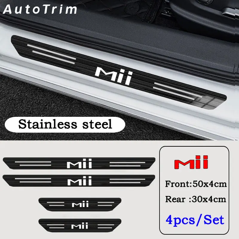 4pcs Car Stainless Door Sill Strip 3D Metal Brushed Black Threshold Sticker Protection Decorative Strip for Seat Mii
4pcs Car Stainless Door Sill Strip 3D Metal Brushed Black Threshold Sticker Protection Decorative Strip for Seat Mii