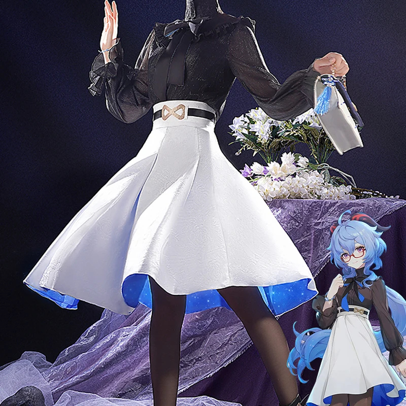 Genshin Impact Daily Cosplay Ganyu Pretty Costume Vintage silk crepe top white women skirt Outfit A
Genshin Impact Daily Cosplay Ganyu Pretty Costume Vintage silk crepe top white women skirt Outfit A
