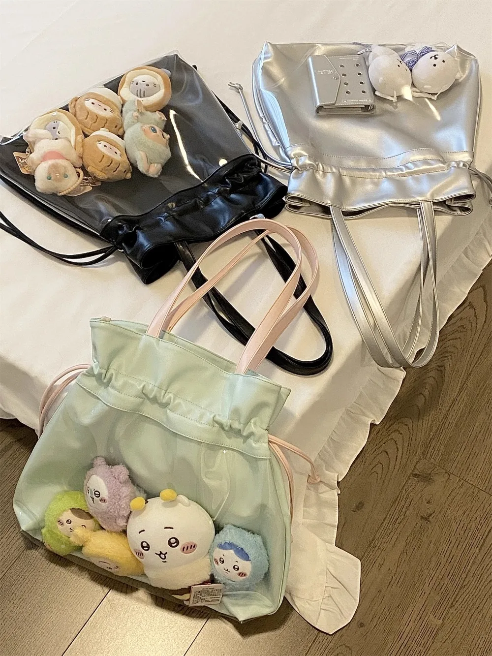 Drawstring Ita Bag Transparent Sac Femme Shoulder Underarm Bags for Woman High Capacity Bolsos De Mujer Fashionable Bolso
Drawstring Ita Bag Transparent Sac Femme Shoulder Underarm Bags for Woman High Capacity Bolsos De Mujer Fashionable Bolso
