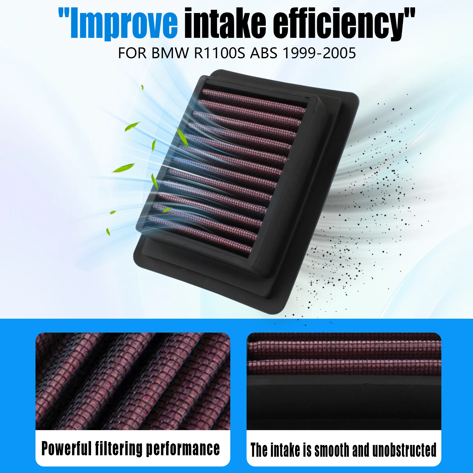 High Flow Washable Air Filter Intake Filter Modified Parts For BMW R1100S ABS 1999‑2005 Motorcycle Accessories Modified Parts
High Flow Washable Air Filter Intake Filter Modified Parts For BMW R1100S ABS 1999‑2005 Motorcycle Accessories Modified Parts