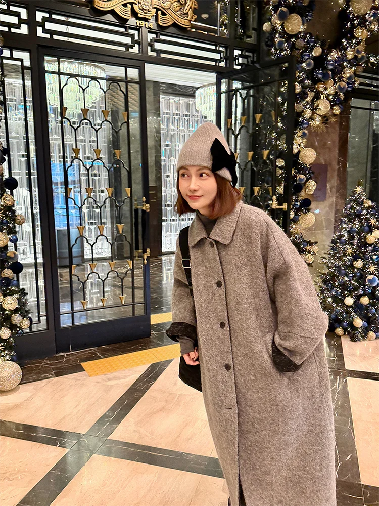 Двустороннее шерстяное пальто ручной работы для женщин, корейский дизайн, для повседневной носки, из чистой шерсти и нейлонового волокна, зимнее пальто
Двустороннее шерстяное пальто ручной работы для женщин, корейский дизайн, для повседневной носки, из чистой шерсти и нейлонового волокна, зимнее пальто