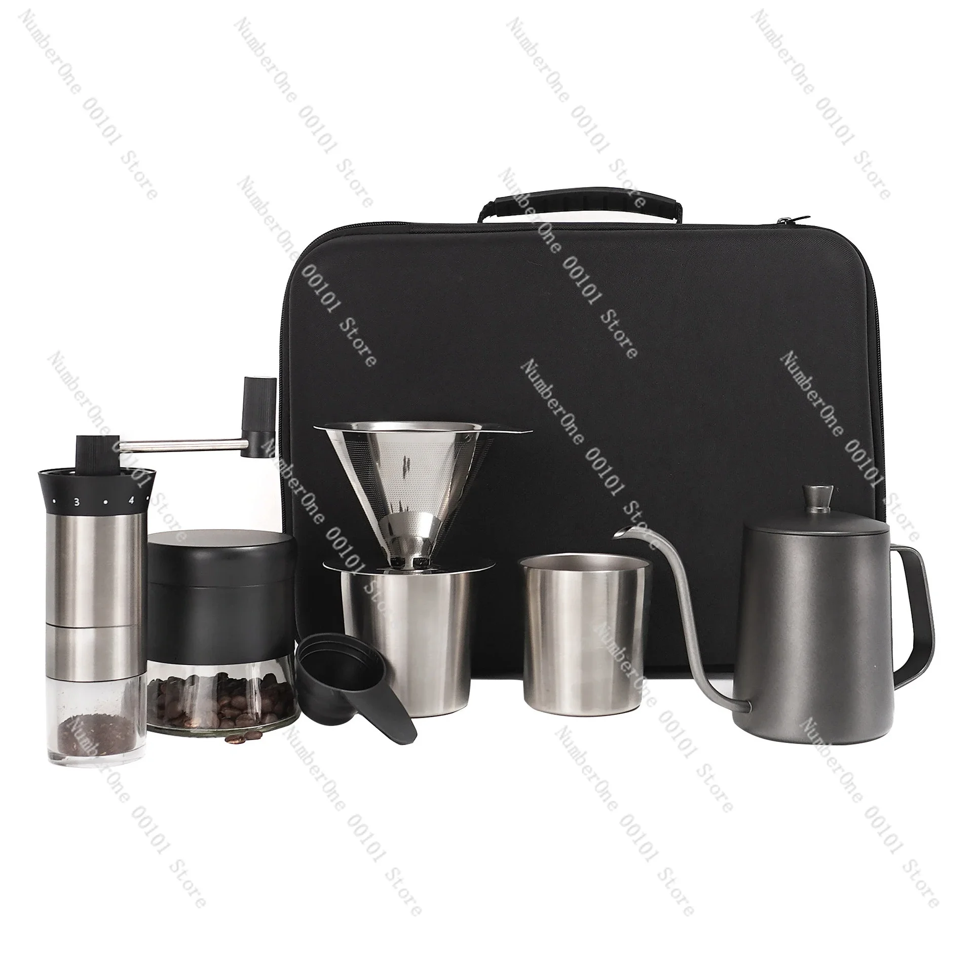 Hand brewed coffee set Gift box Outdoor convenient stainless steel coffee tools Coffee pot set
Hand brewed coffee set Gift box Outdoor convenient stainless steel coffee tools Coffee pot set