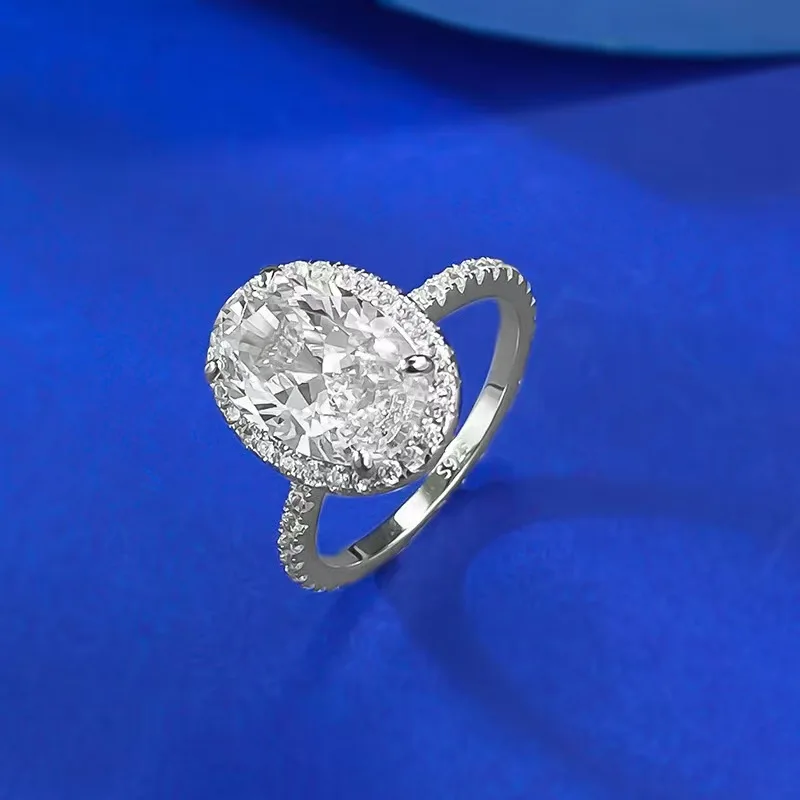 High quality 925 sterling silver jewelry 8*12mm 3ct oval cut D color moissanite diamond women wedding ring
High quality 925 sterling silver jewelry 8*12mm 3ct oval cut D color moissanite diamond women wedding ring