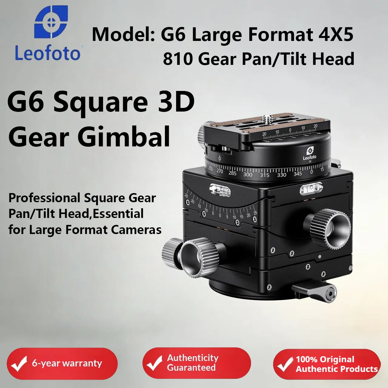 Двухпанорамная широкоформатная вертикальная головка для стрельбы Leofoto G6 для архитектурных, пейзажей, макросов и натюрморта
Двухпанорамная широкоформатная вертикальная головка для стрельбы Leofoto G6 для архитектурных, пейзажей, макросов и натюрморта