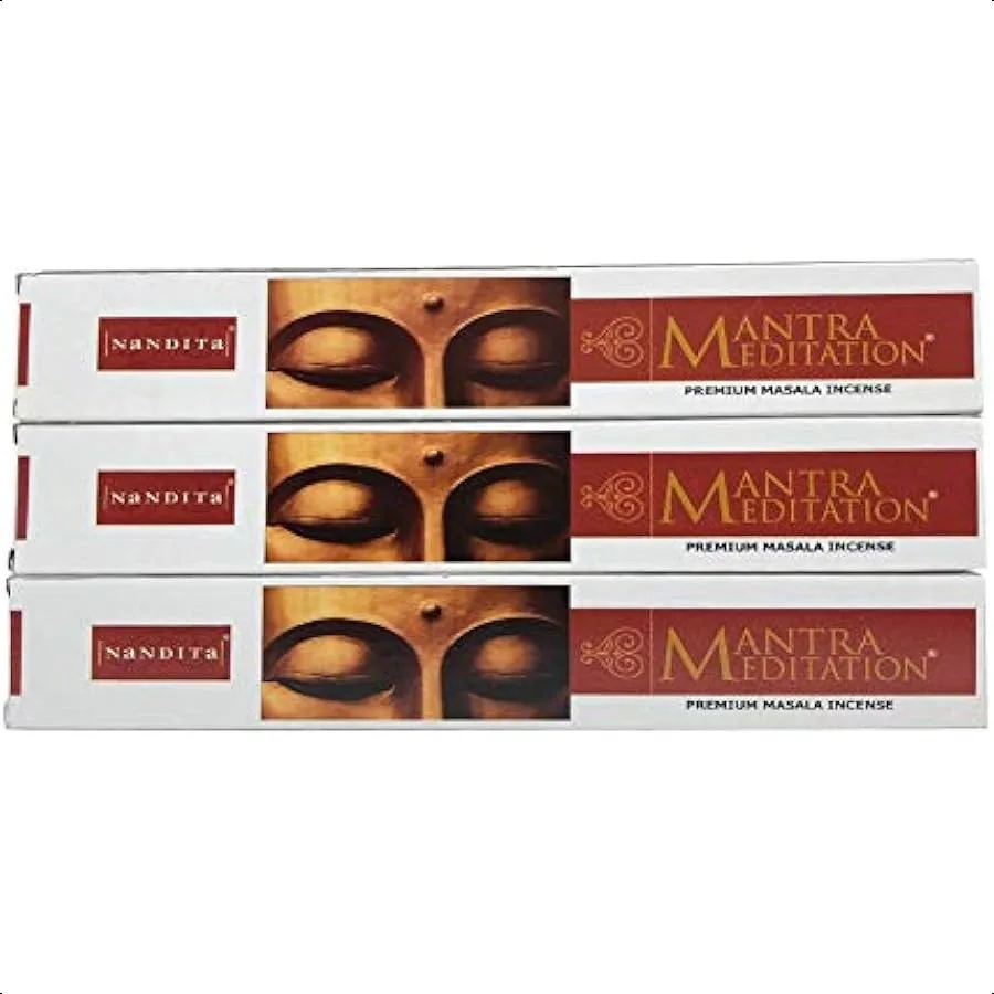Палочки для благовоний Nandita Mantra Meditation Premium Masala в упаковке из 3 шт. по 15 грамм
Палочки для благовоний Nandita Mantra Meditation Premium Masala в упаковке из 3 шт. по 15 грамм