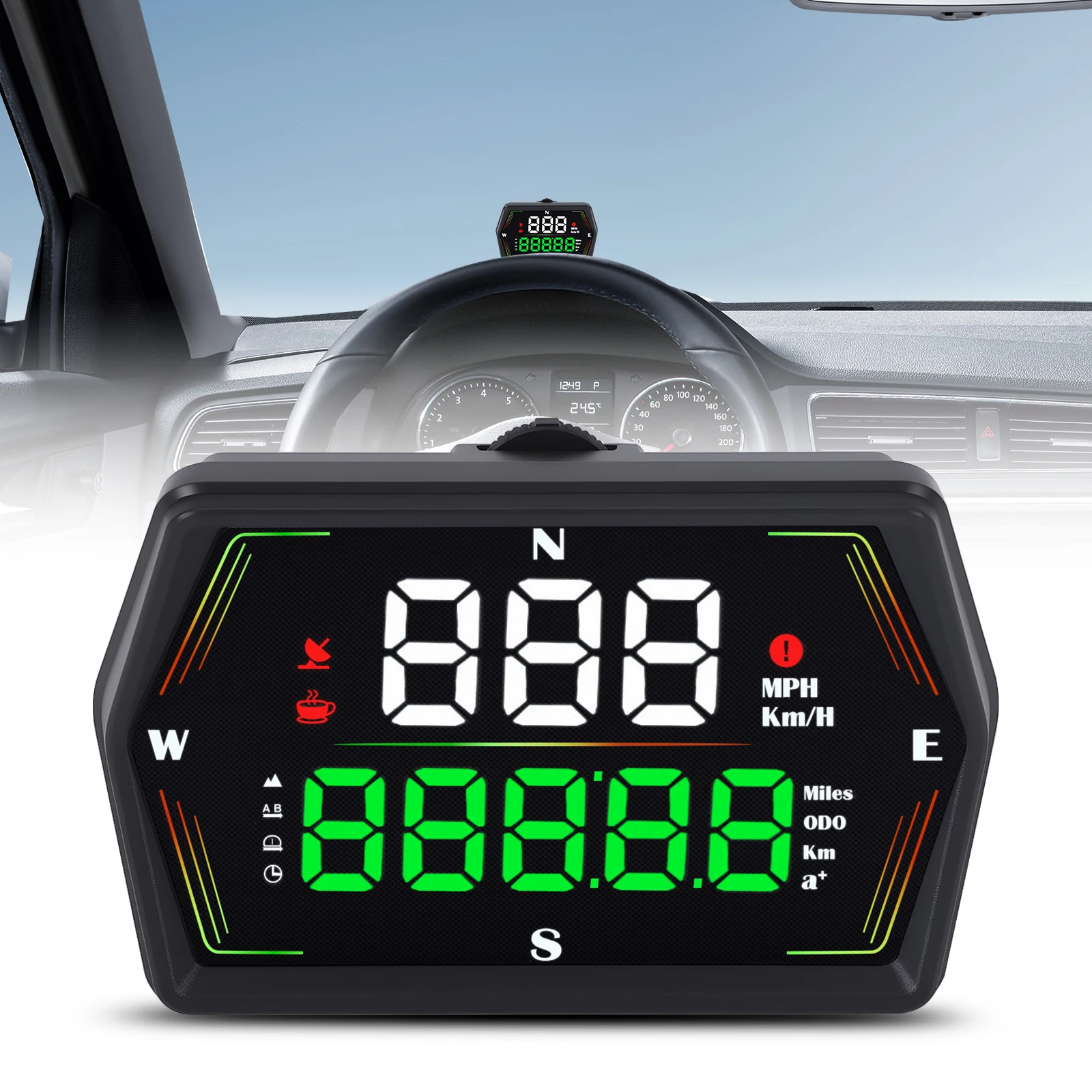 New Car MPH KMH Large Font Head-Up Display Digital Speedometer HUD G21 GPS Overspeed Alarm For All Cars Electronic Accessories
New Car MPH KMH Large Font Head-Up Display Digital Speedometer HUD G21 GPS Overspeed Alarm For All Cars Electronic Accessories