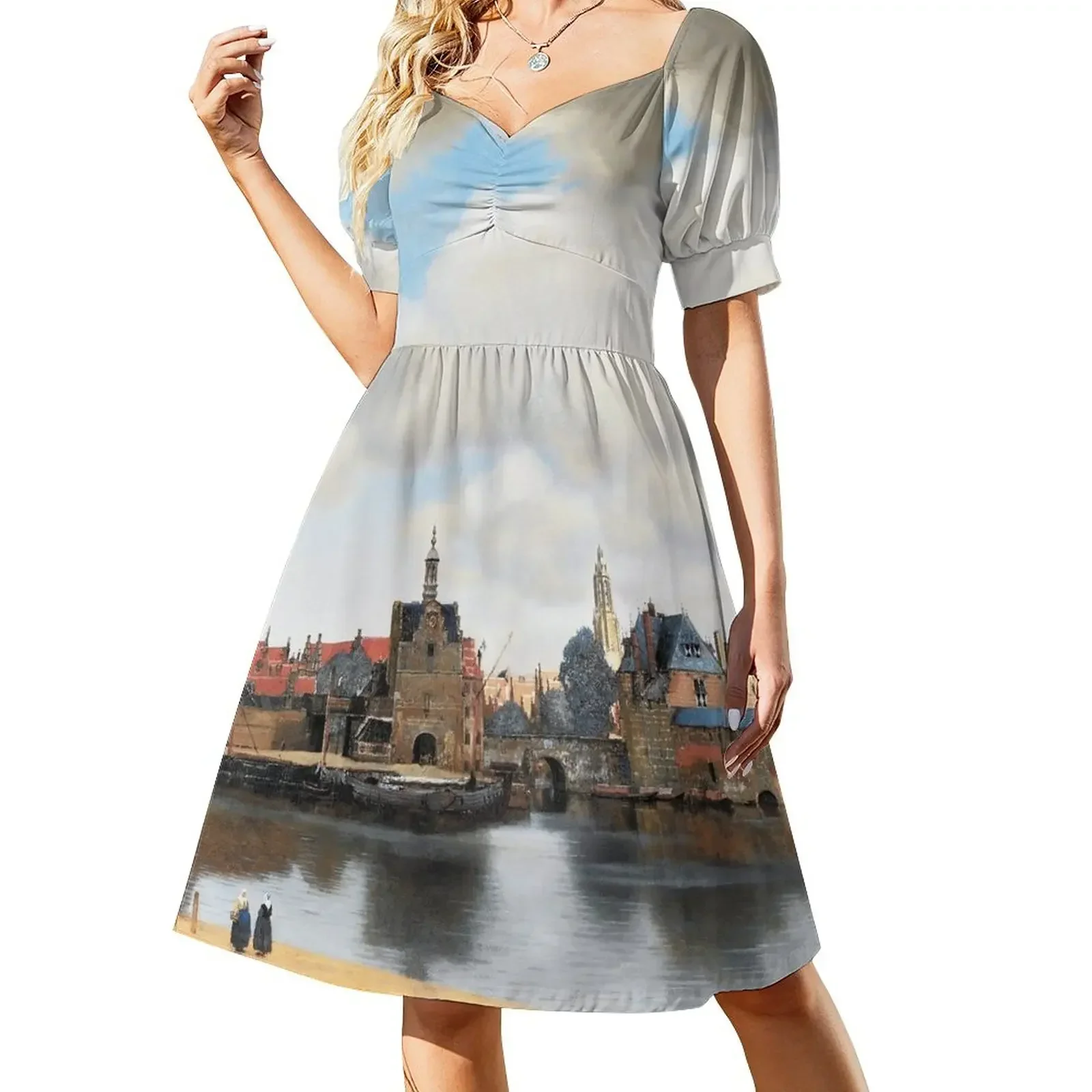 HD View of Delft, by Johannes Vermeer HIGH DEFINITION Short-Sleeved Dress beach outfits for women Dress
HD View of Delft, by Johannes Vermeer HIGH DEFINITION Short-Sleeved Dress beach outfits for women Dress