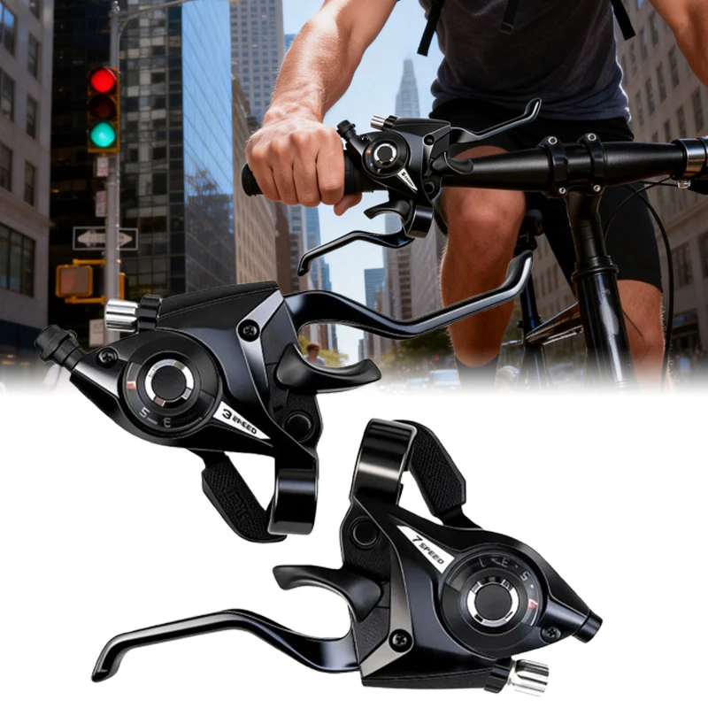 For Shimano Compatible ST-EF51 3x7 3x8 Speed Trigger Shifter with V Brake Lever Set Mountain Bike MTB Handlebar Shifter Black
For Shimano Compatible ST-EF51 3x7 3x8 Speed Trigger Shifter with V Brake Lever Set Mountain Bike MTB Handlebar Shifter Black