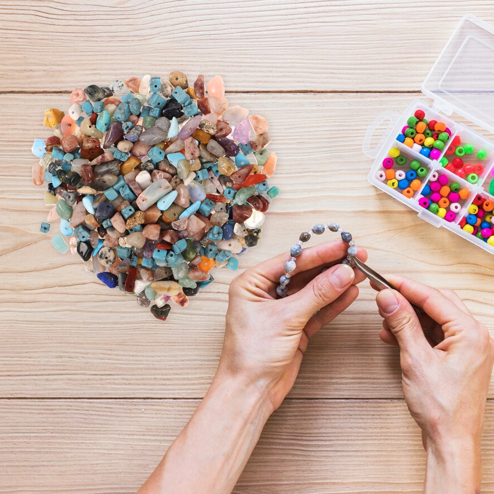 400 Pcs Natural Stone Beads 5-8 Mm Multicolor Crystal Gemstone Jewelry Making DIY Craft Supplies Lightweight Durable
400 Pcs Natural Stone Beads 5-8 Mm Multicolor Crystal Gemstone Jewelry Making DIY Craft Supplies Lightweight Durable