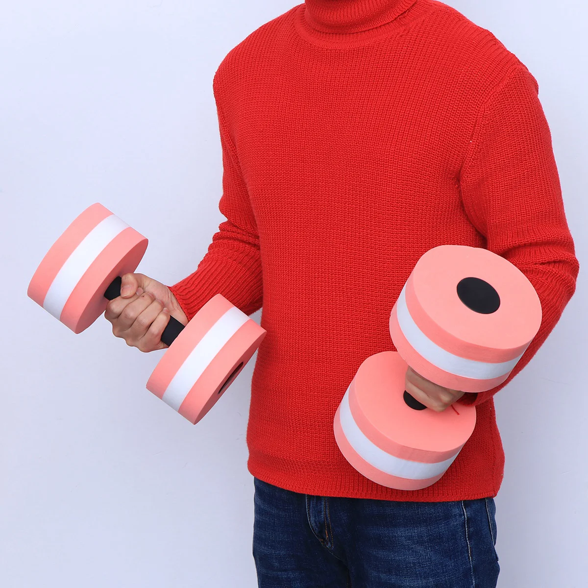2PCS Aquatic Exercise Dumbells EVA Water Barbells Hand Bar For Water Resistance Aerobics (Pink) water dumbbells
2PCS Aquatic Exercise Dumbells EVA Water Barbells Hand Bar For Water Resistance Aerobics (Pink) water dumbbells