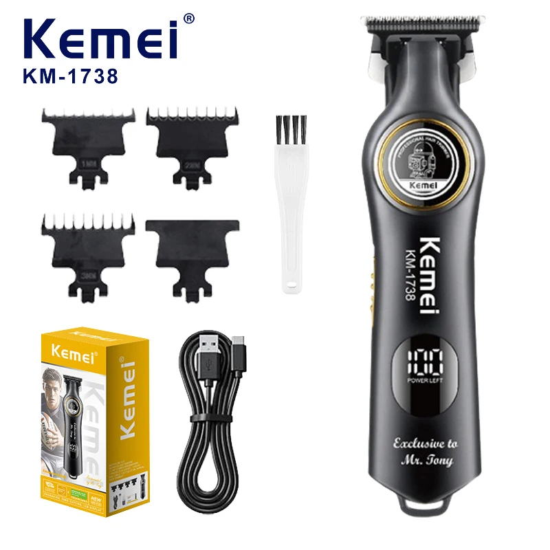 Kemei KM-1738 Home Electric Hair Clipper Digital Oil Head Carving Clipper High Speed Professional Hair Clipper
Kemei KM-1738 Home Electric Hair Clipper Digital Oil Head Carving Clipper High Speed Professional Hair Clipper