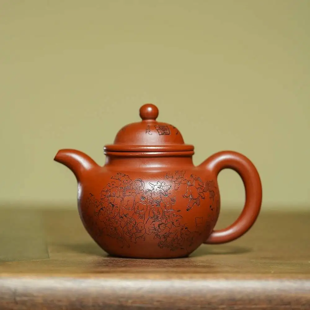 Yi Hut Spring High-End Collectible Yixing Purple Clay Teapot, Handmade By Famous Craftsman, Original Ore Material, Da Hong Pao
Yi Hut Spring High-End Collectible Yixing Purple Clay Teapot, Handmade By Famous Craftsman, Original Ore Material, Da Hong Pao