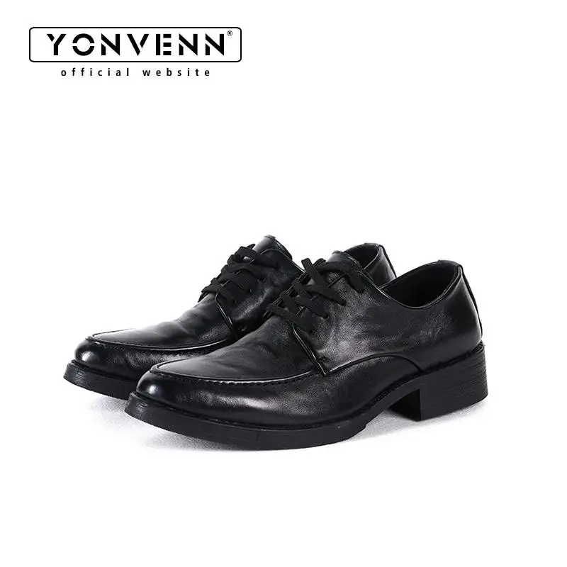 New business leather shoes men's genuine leather upturned derby shoes casual formal dress shoes toe layer cowhide wedding shoes
New business leather shoes men's genuine leather upturned derby shoes casual formal dress shoes toe layer cowhide wedding shoes