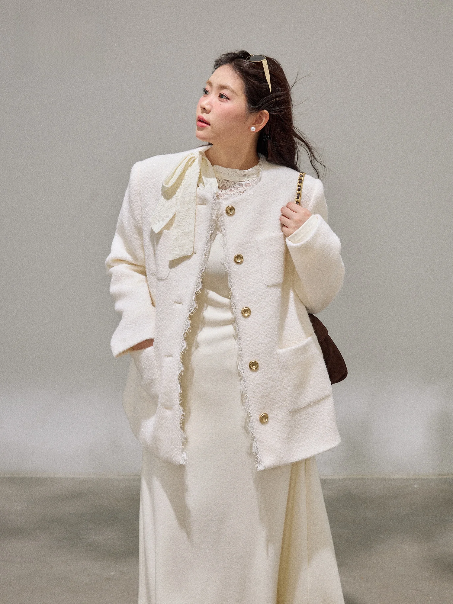 plus Size Women's Korean Sle Slimming Milk White Jaet with Gold Button Ele Commuter High Waist Autumn Winter Coat
plus Size Women's Korean Sle Slimming Milk White Jaet with Gold Button Ele Commuter High Waist Autumn Winter Coat