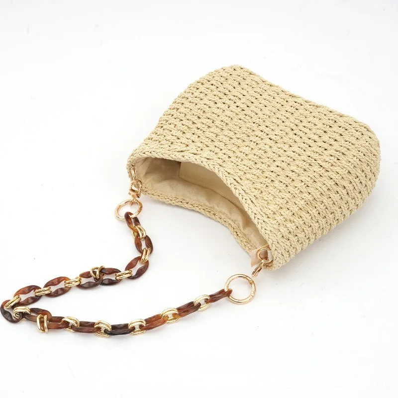 Summer Seaside Vacation Beach Bag Hand Woven Chain Armpit Bag Relaxing Straw Woven Bag
Summer Seaside Vacation Beach Bag Hand Woven Chain Armpit Bag Relaxing Straw Woven Bag