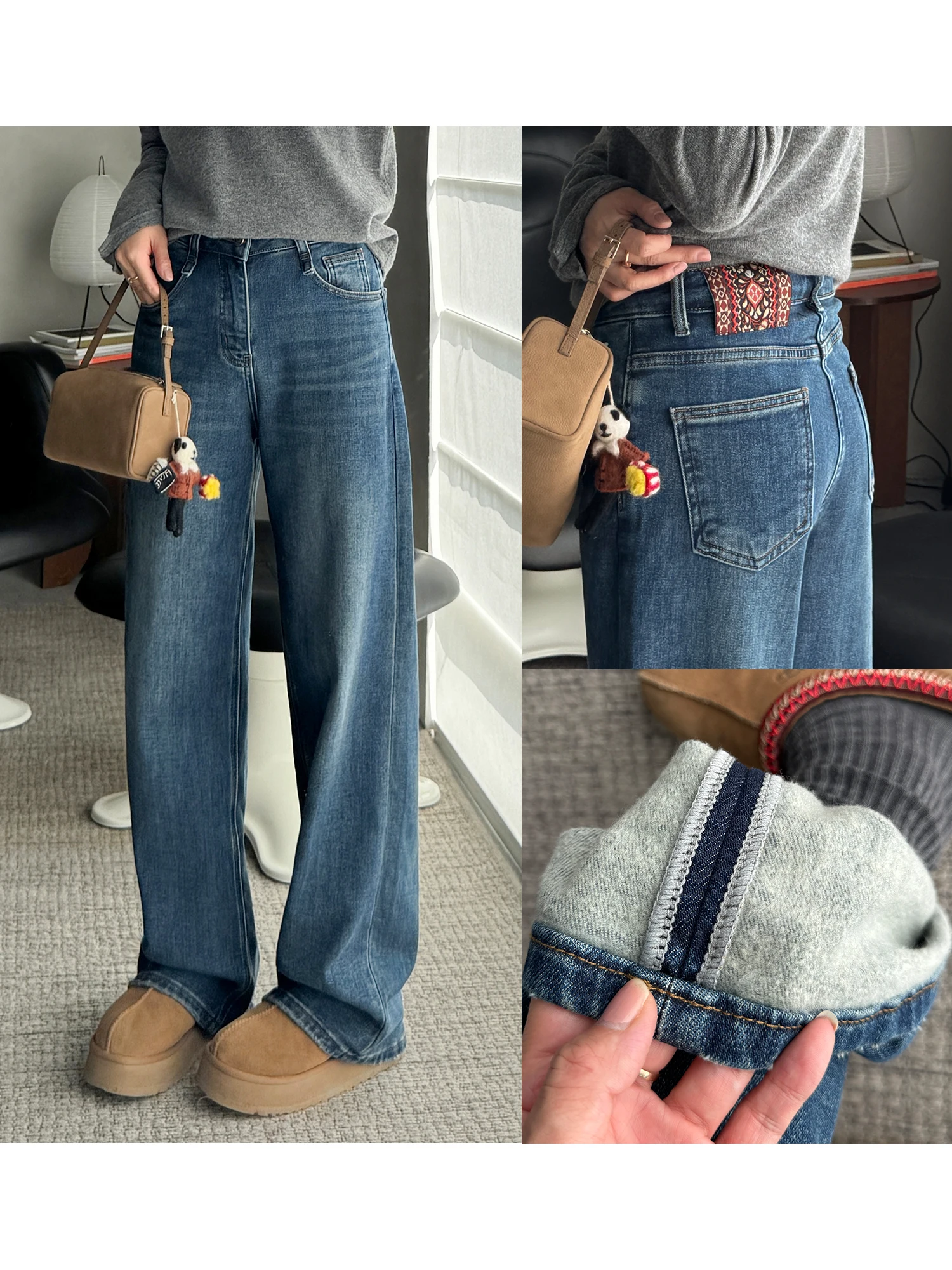 Джинсы с высокой талией, прямые, однотонные, с этническими вставками, теплые, облегающие, осенне-зимние, новые, повседневные, хлопковые
Джинсы с высокой талией, прямые, однотонные, с этническими вставками, теплые, облегающие, осенне-зимние, новые, повседневные, хлопковые