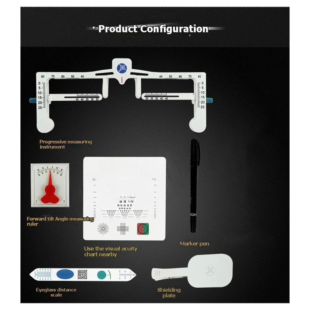 AB46-Eyeglasses Pupil Height Measurement Frame, Measuring Instrument For Single/Binocular Pupillary Distance& Frame Width
AB46-Eyeglasses Pupil Height Measurement Frame, Measuring Instrument For Single/Binocular Pupillary Distance& Frame Width