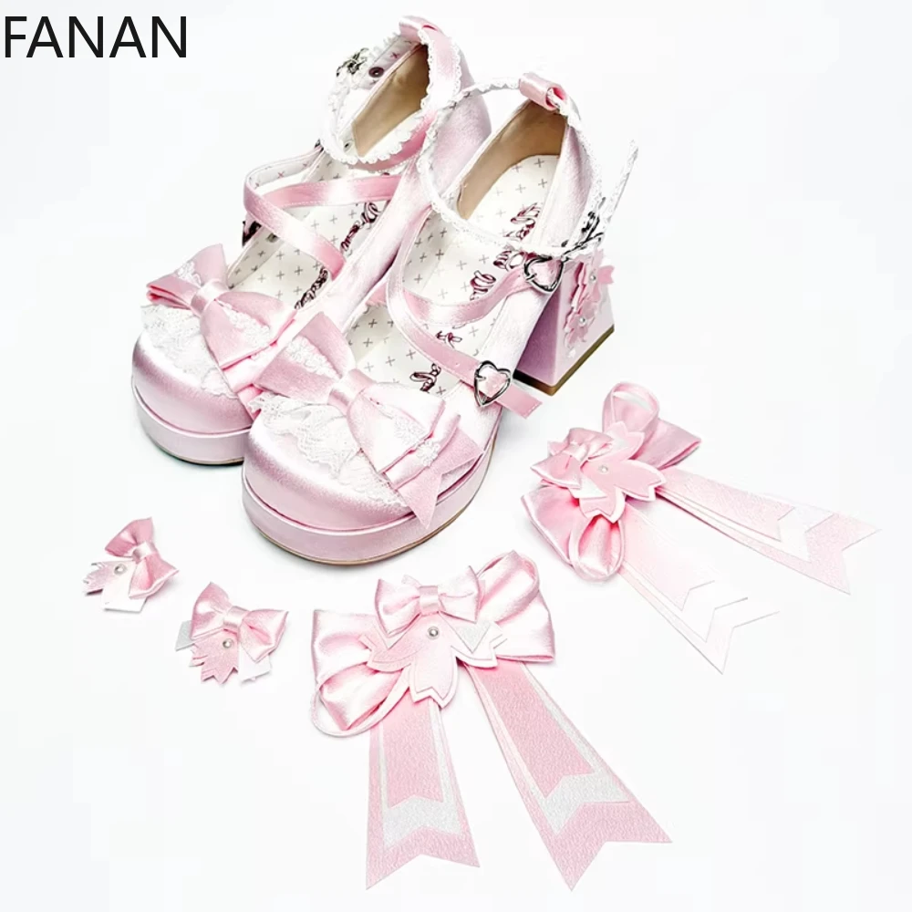 Elegant Satin Waterproof Lolita Mary Jane Shoes Women's Sweet Girls Cute Bow Paltform High Heel Ladies Pumps Platform Heels
Elegant Satin Waterproof Lolita Mary Jane Shoes Women's Sweet Girls Cute Bow Paltform High Heel Ladies Pumps Platform Heels